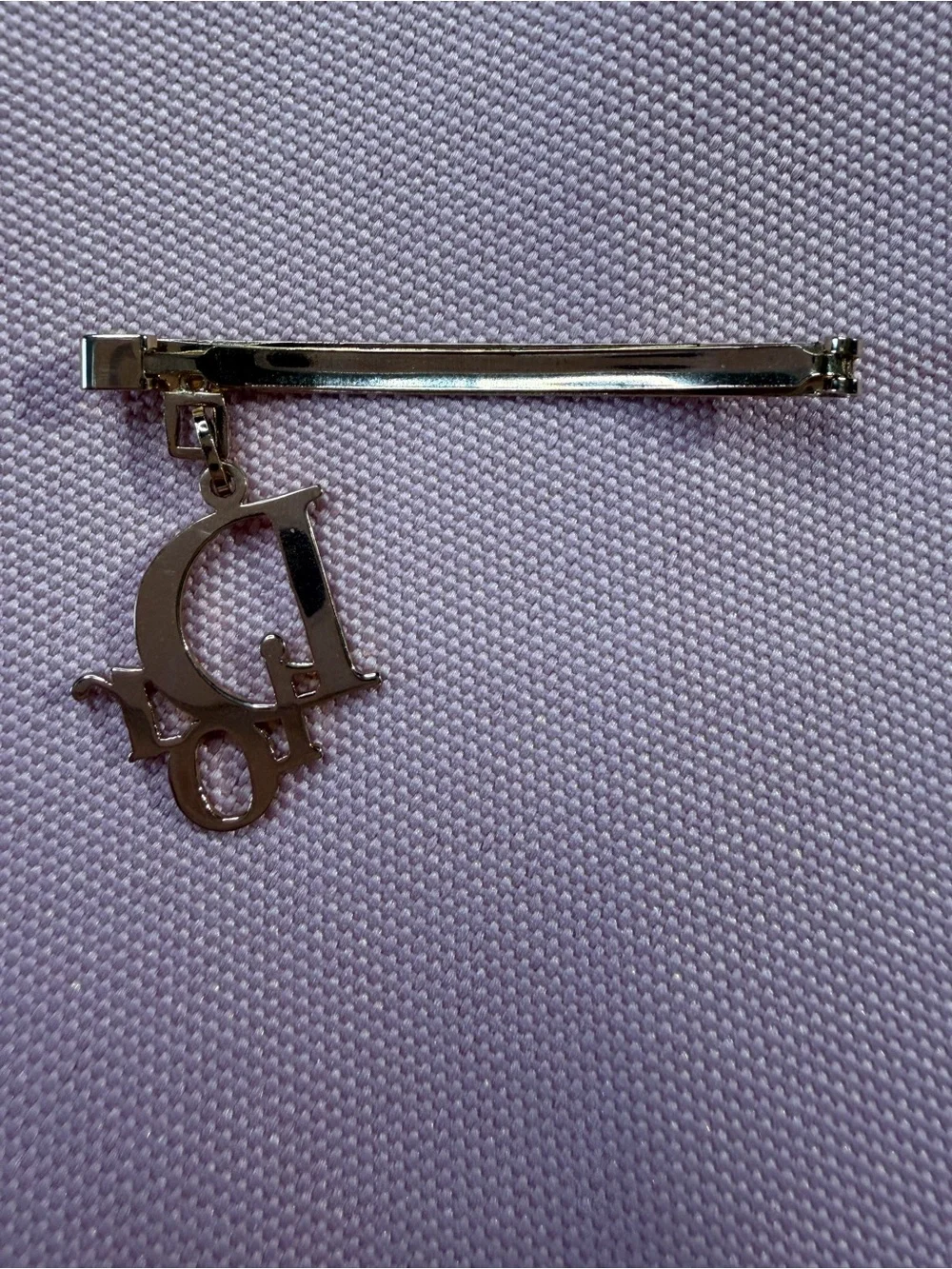 Christian Dior Gold-Tone Dior Logi Charm Hair Barrette